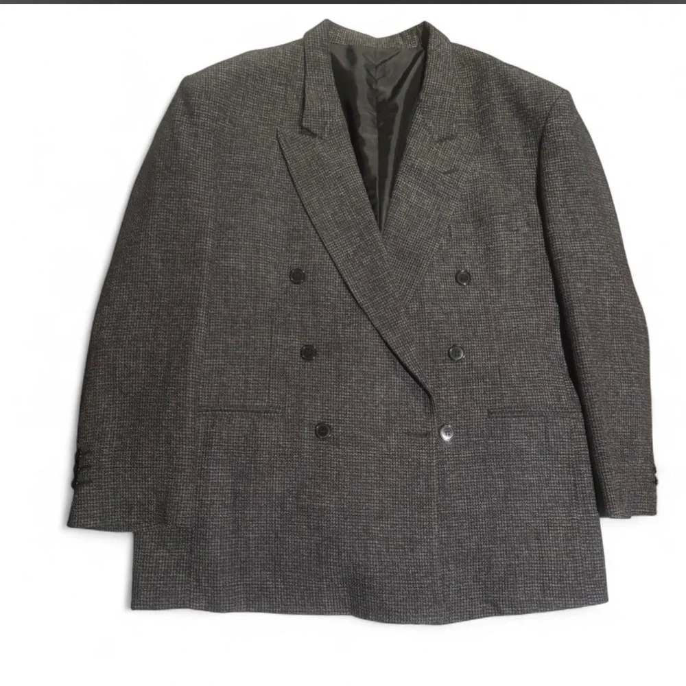 MILLIBAR Elegant Gray Double-Breasted Blazer